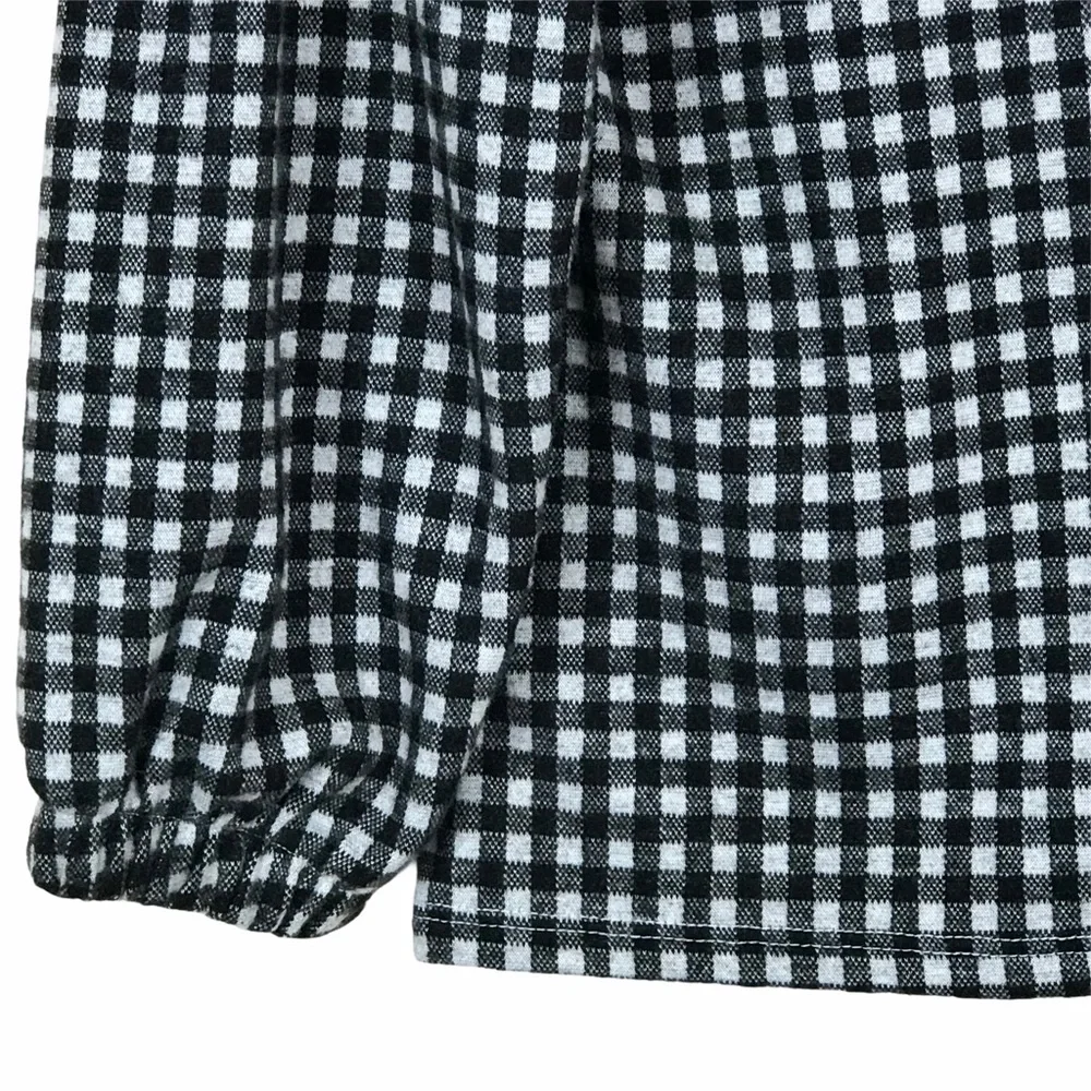 Old Navy Girls Check Puff‎ Sleeve Top